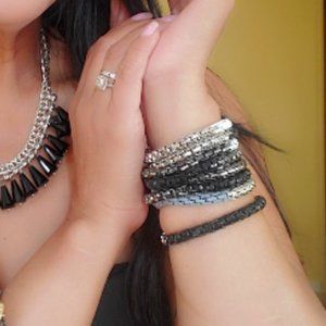 Ombre Jet Tube Bracelets